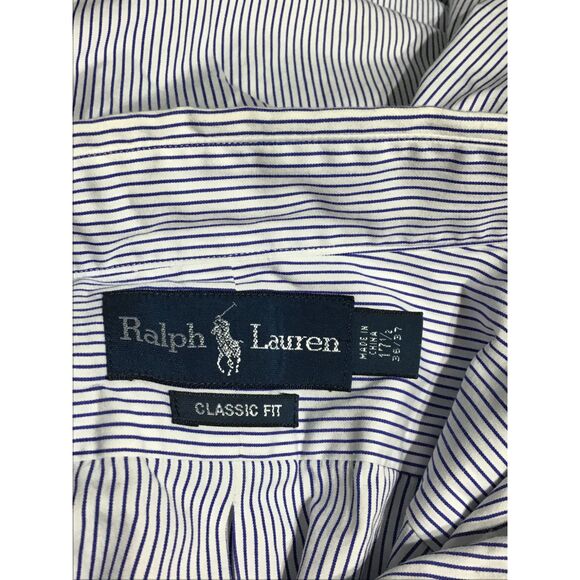 Ralph Lauren Men's Dress Shirt Classic Fit Pinstripe - Picture 6 of 6